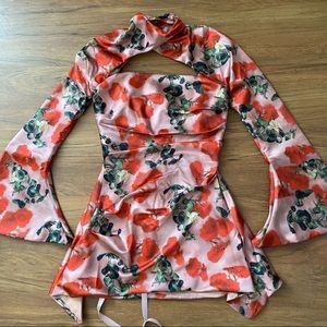 House of CB Toira Dress Rose Print